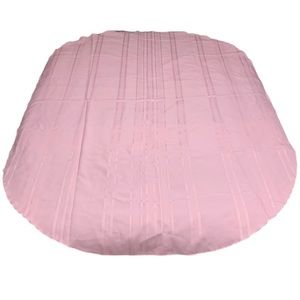 Pink Textured Oval Tablecloth, 60"W x 81"L Holiday Christmas Cover Entertaining